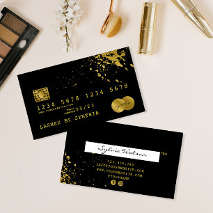 Kreditkarte Stilvoll Schwarzes Gold Visitenkarte