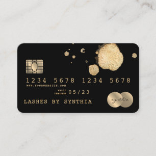 Kreditkarte Stilvoll Schwarzes Gold Visitenkarte