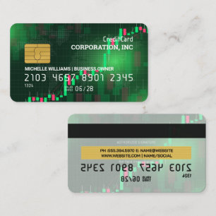 Kreditkarte   Übersicht über die finanziellen Kerz Visitenkarte