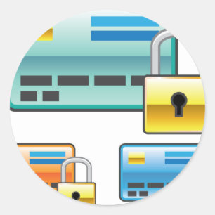 Kreditkarte-Verschlussdebet ATM-Karte Runder Aufkleber