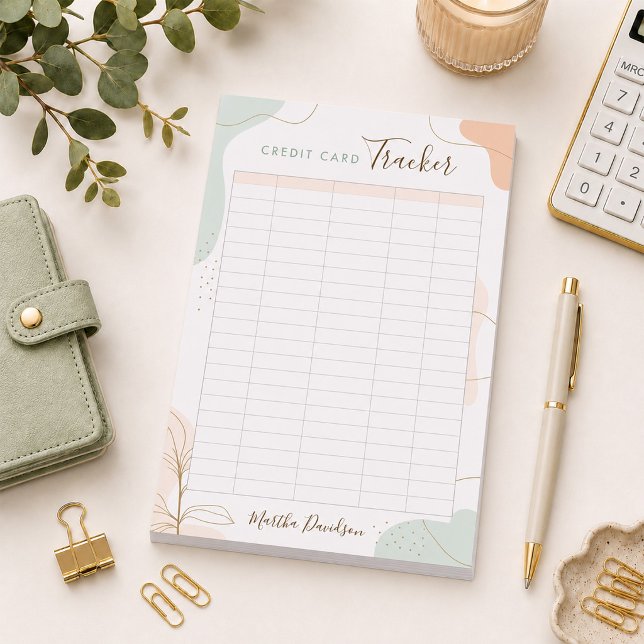 Kreditkarten-Tracker Notizblock Budgetplaner Briefpapier (Von Creator hochgeladen)