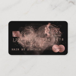Kreditkartenstyling der Rose Gold Hair Stylist Visitenkarte