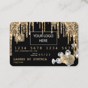 Kreditkartenstyling Gold Diamonds Visitenkarte