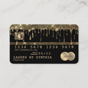 Kreditkartenstyling-Gold-Tropfen Visitenkarte