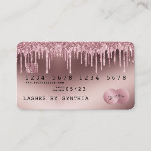 Kreditkartenstyling Rose Gold Dripping Gold Visitenkarte