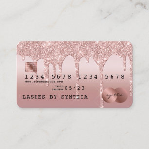 Kreditkartenstyling Rose Gold Dripping Gold Visitenkarte