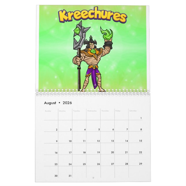 Kreechures-Deck 2 Kalender (Aug 2026)