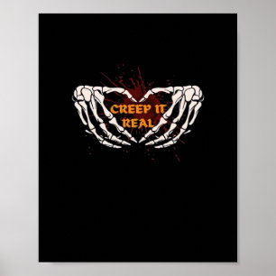 Kreep it real, Skeletthandschuhe mit Herz Poster