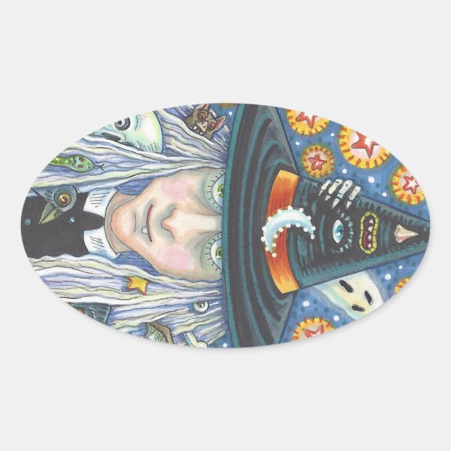 KREEPY WITCH, EVIL EYE, SKULL, VAMPIRE STICKER (Vorderseite)