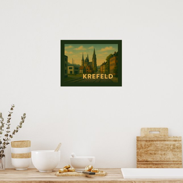 Krefeld Germany City Art Poster (Küche)
