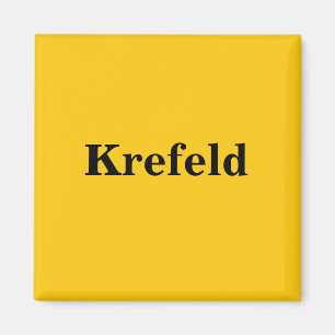 Krefeld  Magnet Schild Gold Gleb