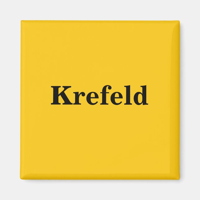 Krefeld  Magnet Schild Gold Gleb (Vorne)