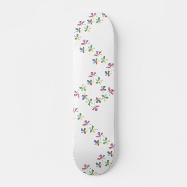 Kreide ähnliche Blumen Skateboard (Vorne)