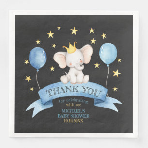 Kreide Baby Elefant STERNE LUFTBALLONS Serviette