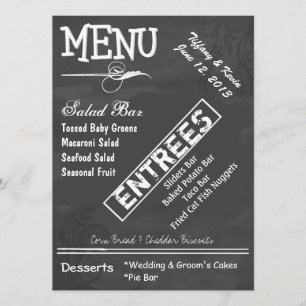 Kreide-Brett-Blick-kundenspezifisches Menükarte