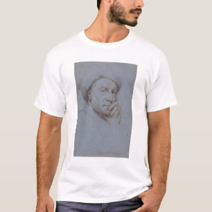 Kreide des Selbstporträts (Schwarzes, Rotes und T-Shirt