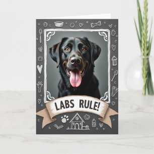 Kreide-Hund-Porträt-Geburtstagskarte Karte