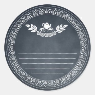 Kreide-Retro Vintages Rezept und Runder Aufkleber