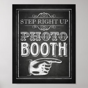 Kreide-Stil PHOTO BOOTH Schild Druck