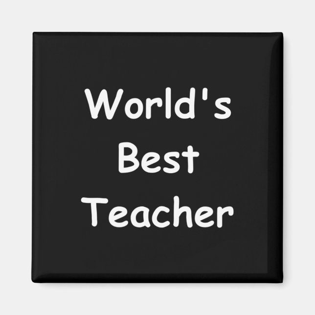 Kreidebrett-Design 'Bester Lehrer der Welt' für Mä Magnet (Vorne)