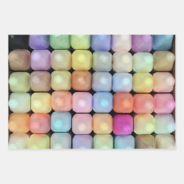 Kreidekreide in zarten Farben Geschenkpapier Set