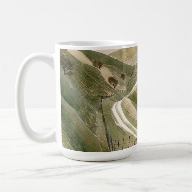 Kreidepfade von Eric Ravilious Kaffeetasse (Links)