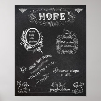 Kreideplatinen-Poster 11x14 aus Hope Poster
