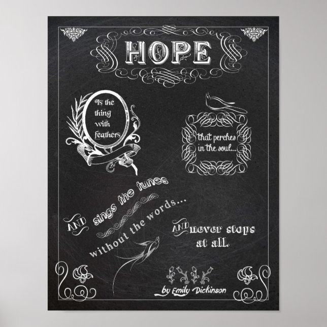 Kreideplatinen-Poster 11x14 aus Hope Poster (Vorne)