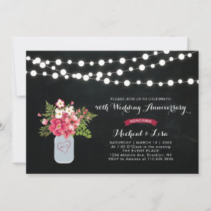 Kreidetafel 40. Hochzeitstag Einladung