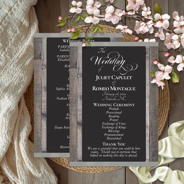 Kreidetafel auf Holz & Salbeiband - Hochzeit Programm (Von Creator hochgeladen)
