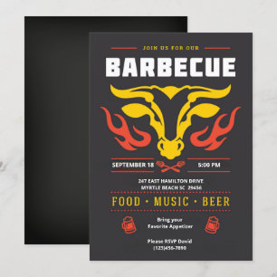 Kreidetafel BBQ Grill Grillen im Freien Sommer Einladung