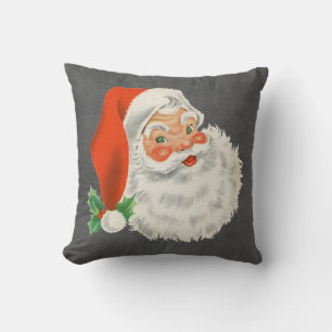 Kreidetafel-Druck Vintage Weihnachtsmann Weihnacht Kissen