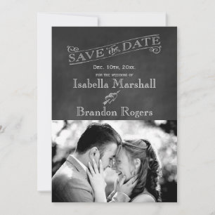 Kreidetafel Foto Save-the-Date Save The Date