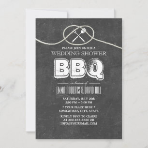 Kreidetafel Hochzeit Dusche Knoten BBQ-Party Einladung