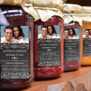 Kreidetafel Hochzeitsweinetikett