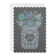 Kreidetafel Lacy Mason Baby Shower Es ist ein Jung