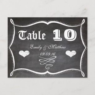Kreidetafel Moderne Vintage-Typografie Tischnummer