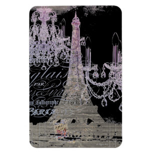 Kreidetafel Skripte Kronleuchter Paris Eiffelturm Magnet
