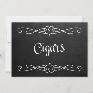Kreidetafel-Stil "Zigarren" Hochzeitsschild