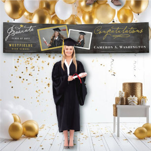 Kreidetafel Stylische Schrift 2 Foto Abschlussfeie Banner