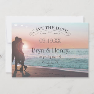 Kreidetafel-Typografie Dein Foto Save-the-Date Einladung