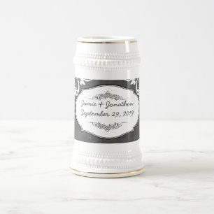 Kreidetafel-Typografie-Hochzeiten Bierglas