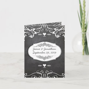 Kreidetafel-Typografie-Hochzeiten Dankeskarte