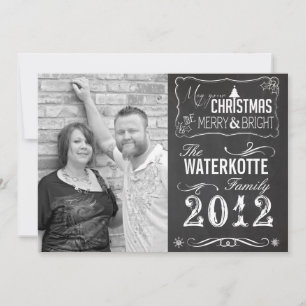 Kreidetafel-Weihnachtskarten Feiertage Benutzerfot Feiertagskarte