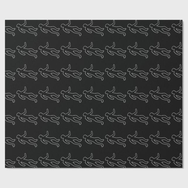 Kreideumriss Geschenkpapier (Flach)