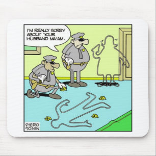 Kreideumriss Lustige Polizeigeschenke & Sammlerstü Mousepad