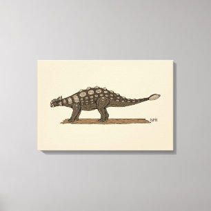 Kreidezeit-Dinosaurier Ankylosaurus Leinwanddruck