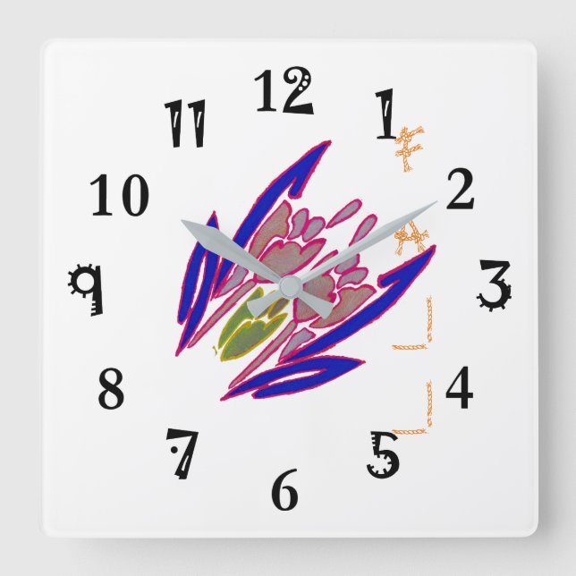 Kreieren Sie Ihr eigenes Herbst Herbst Herbst mark Quadratische Wanduhr (Vorderseite)