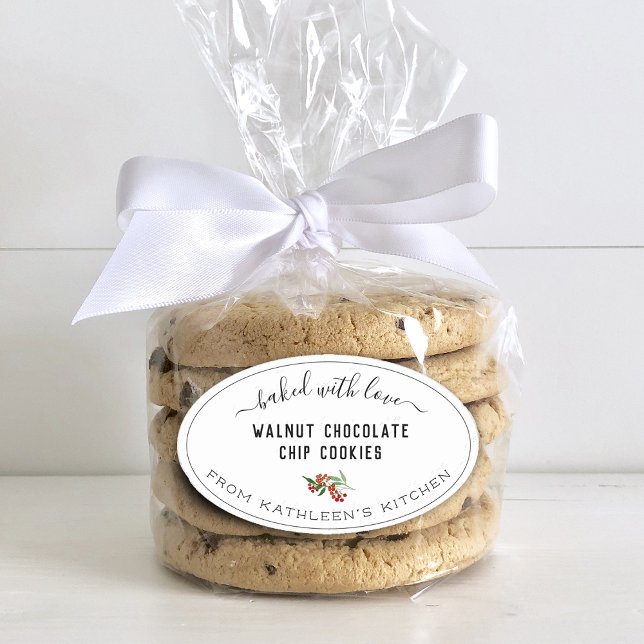 Kreieren Sie Ihre eigene Grünanlage mit Liebe Ovaler Aufkleber (Create Your Own Greenery Baked With Love Oval Sticker)