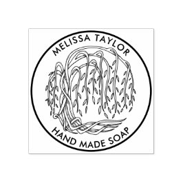 Kreieren Sie Ihre eigene runde Wildbaum-Briefmarke Gummistempel